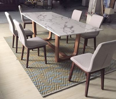 可定制現(xiàn)代簡約大理石餐桌 融合自然與時(shí)尚的餐廳家具